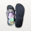 Rainbow Beaded Rosette Flip-Flops