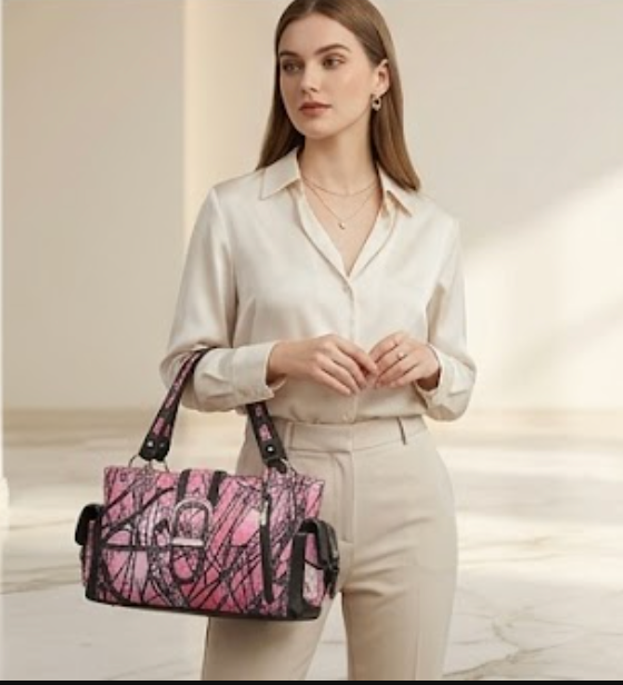 Pink Moonshine Camo Satchel