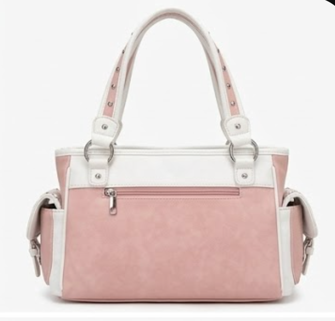 Pink Cross Concho Satchel