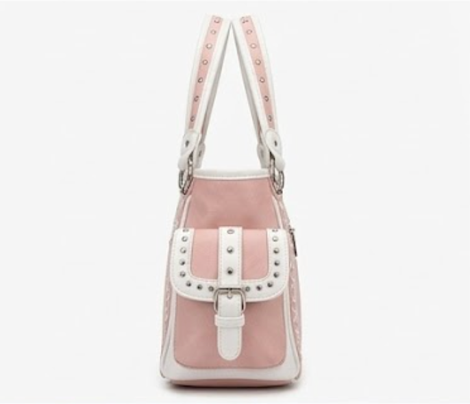 Pink Cross Concho Satchel