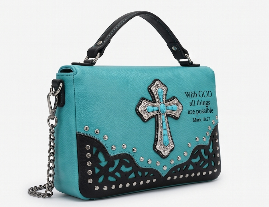 Teal Cross Chain Satchel
