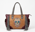 Sugar Skull Fringe Satchel
