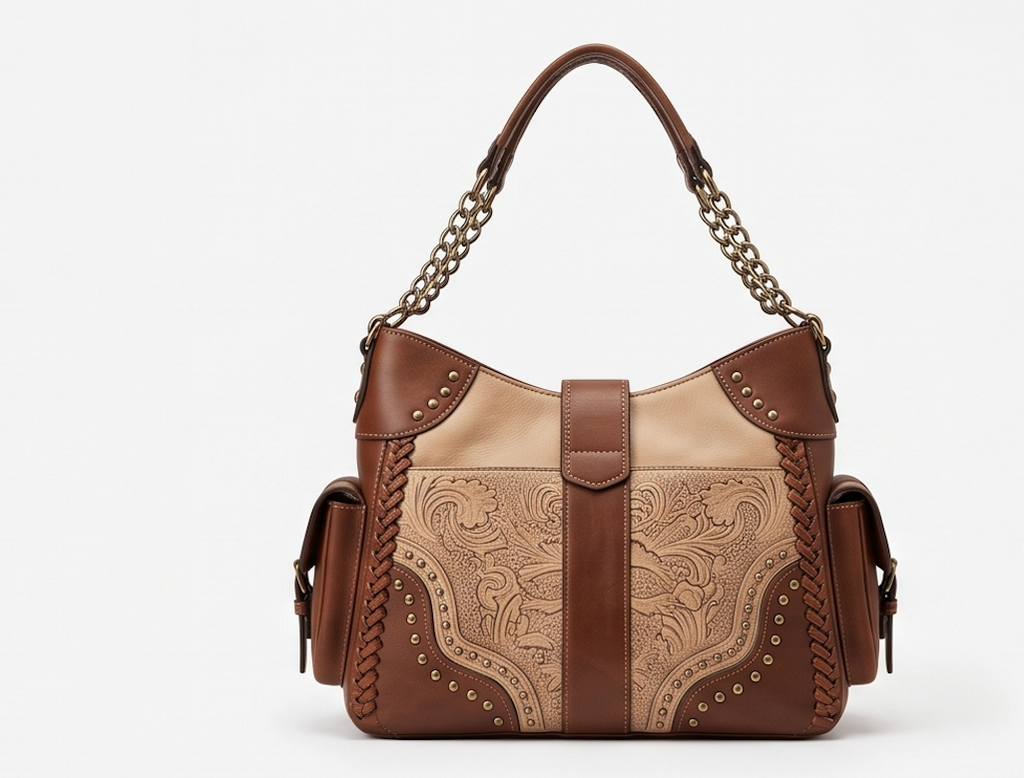 Tooled Western Hobo Bag