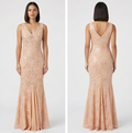 Rose-Gold Lace Mermaid Gown