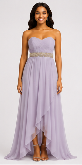 Lilac High-Low Gown - Lilac (view 1)