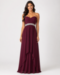 Burgundy Classic Formal Gown - Burgundy (view 1)