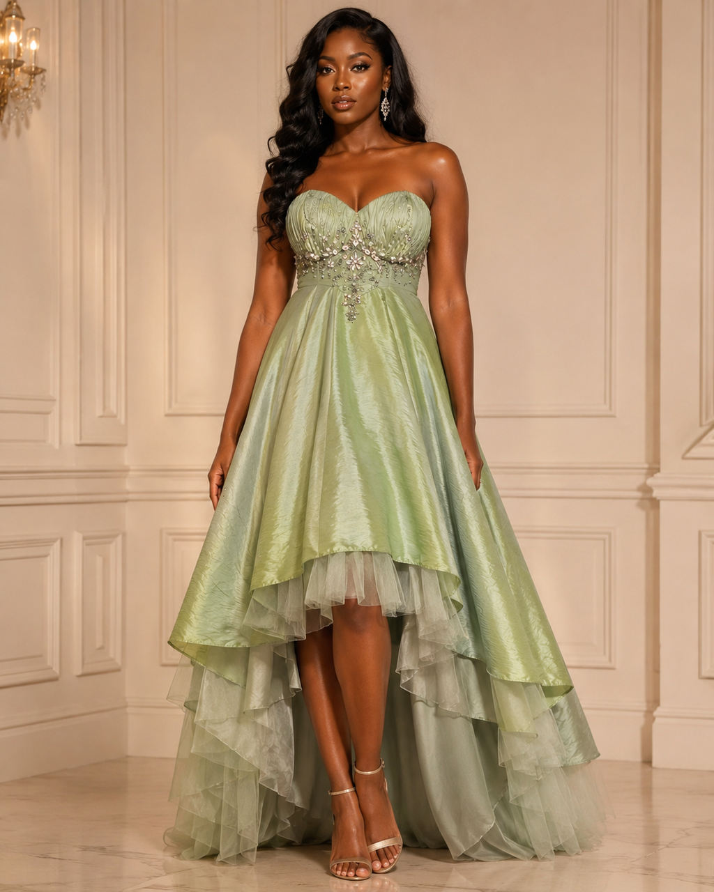 Sage Green Classic Bridesmaid Dress - Sage Green (view 2)