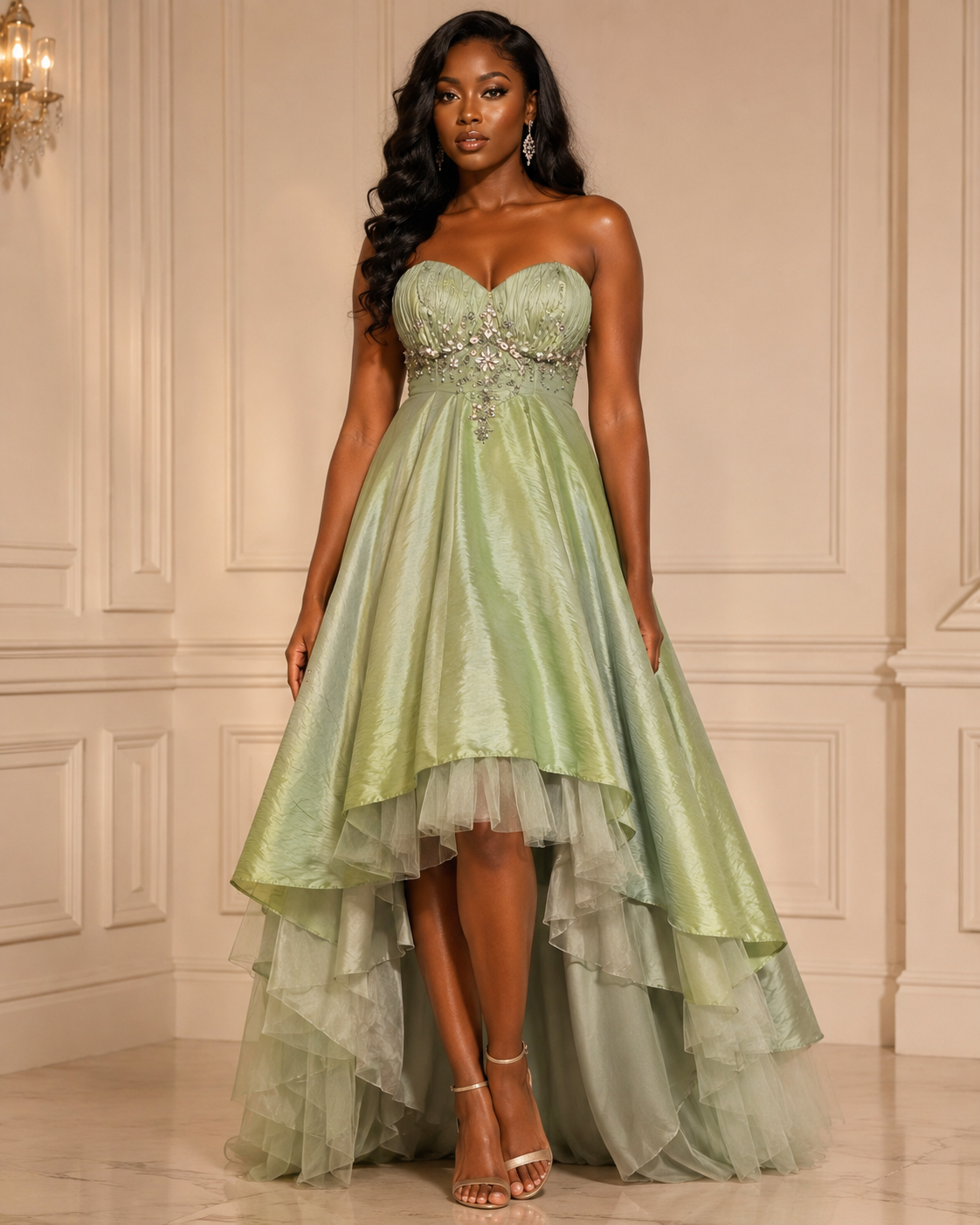 Sage Green Classic Bridesmaid Dress - Sage Green (view 2)