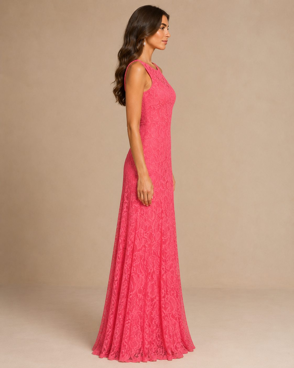 Hot Pink Statement Formal Gown - Hot Pink (view 1)