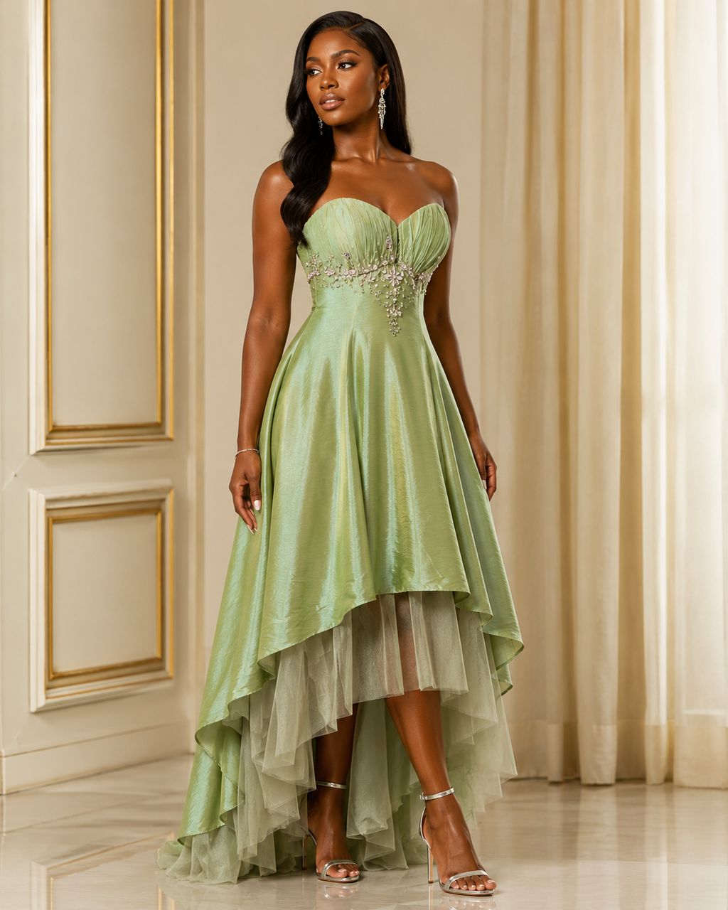 Sage Green Classic Bridesmaid Dress - Sage Green (view 3)