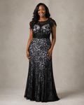 Navy Classic Prom Gown - Navy (view 1)