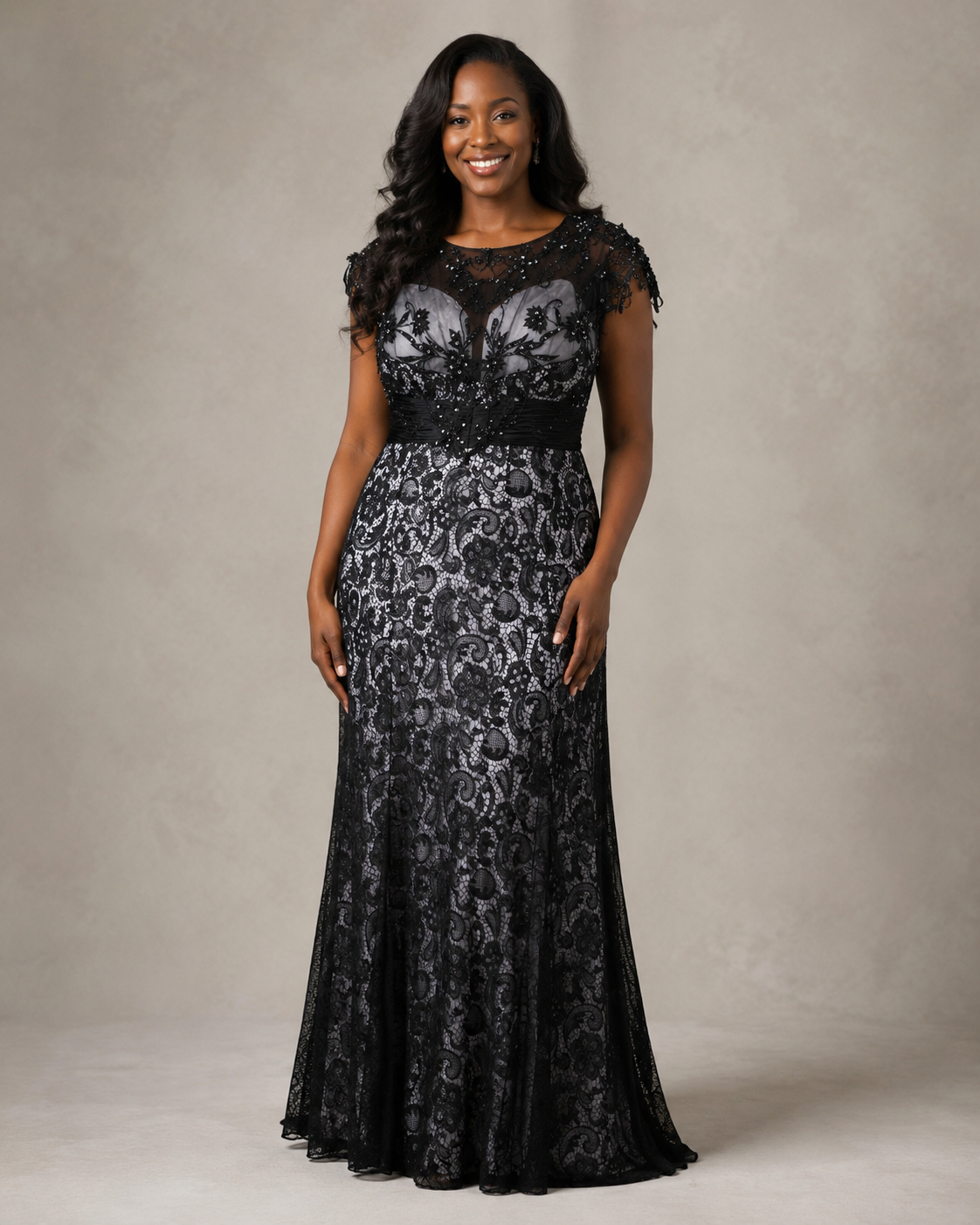 Navy Classic Prom Gown - Navy (view 1)