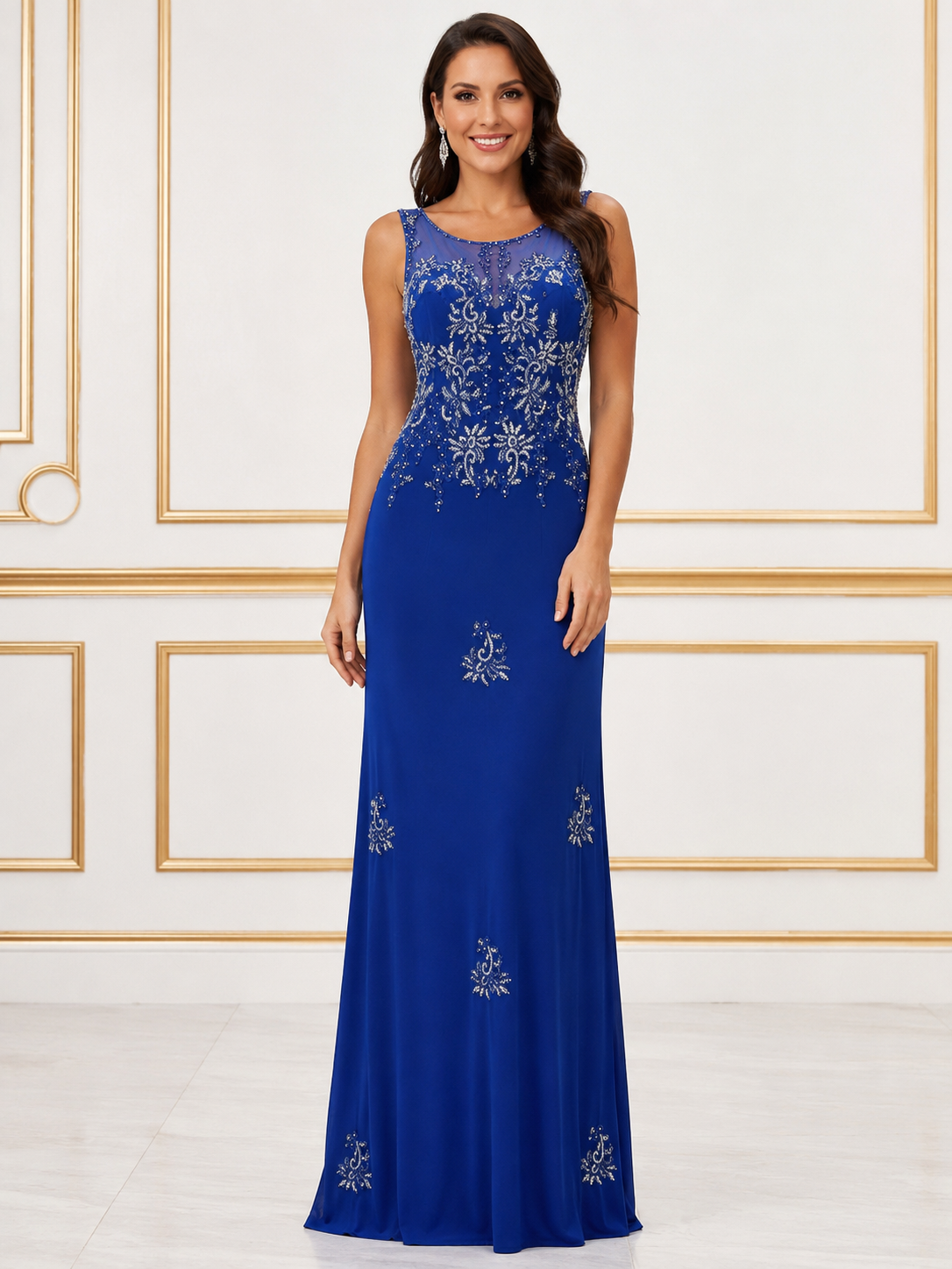 Navy Timeless Formal Gown - Navy (view 1)