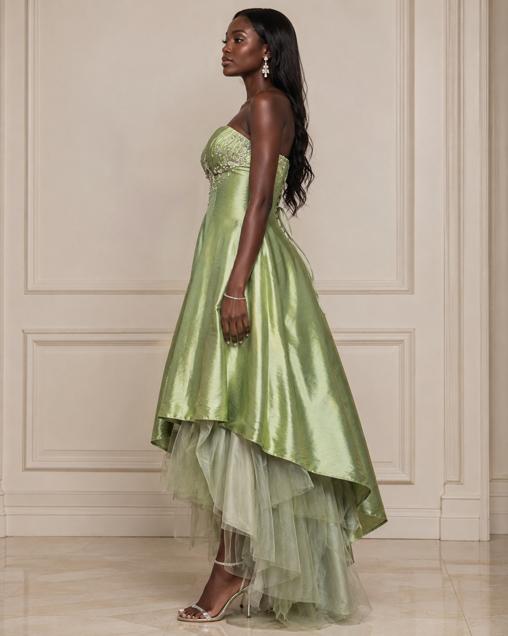Sage Green Classic Bridesmaid Dress - Sage Green (view 4)