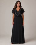 Black Floor-Length Formal Gown - Black (view 1)