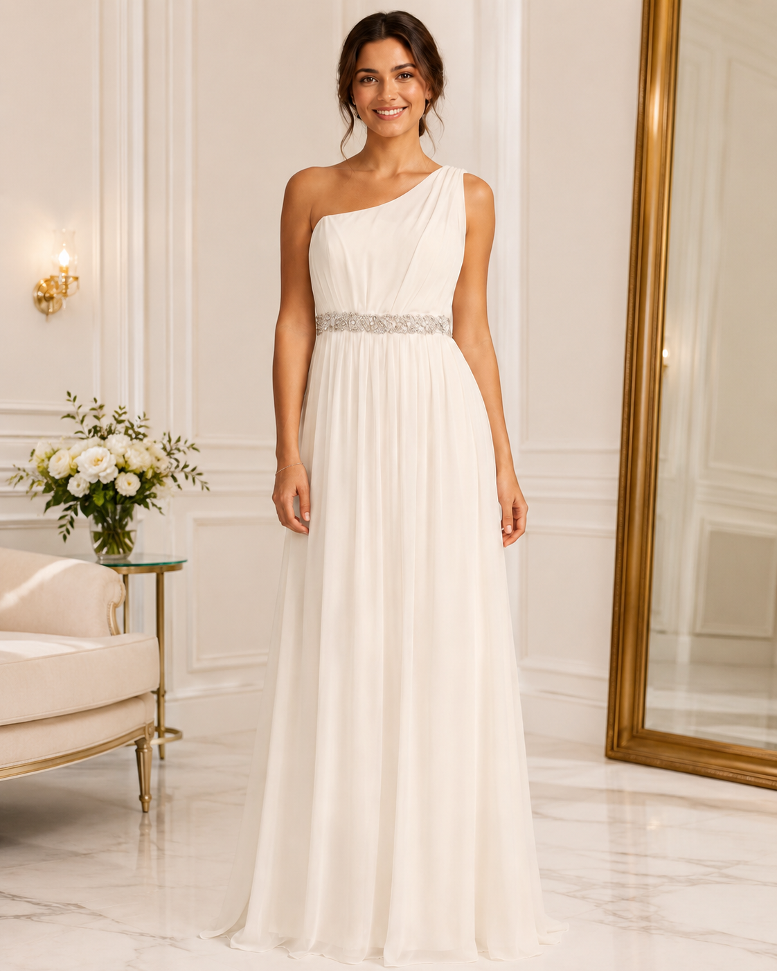 Ivory Classic Evening Gown - Ivory (view 5)