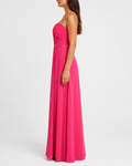 Hot Pink Flowing Bridesmaid Dress - Hot Pink (view 1)