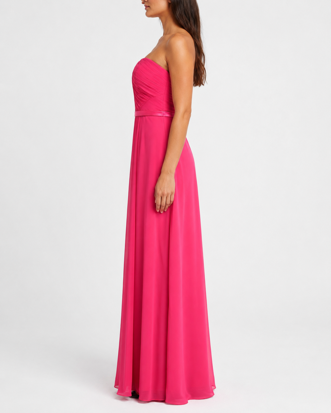 Hot Pink Flowing Bridesmaid Dress - Hot Pink (view 1)