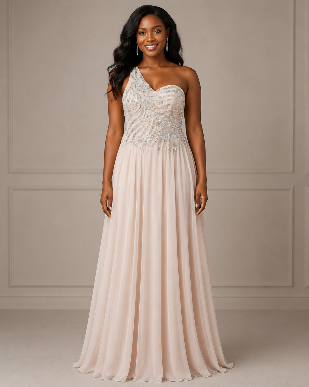 Ivory Long Party Gown - Ivory (view 2)