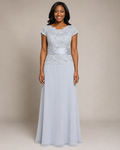Silver Long Evening Dress - Silver (view 1)