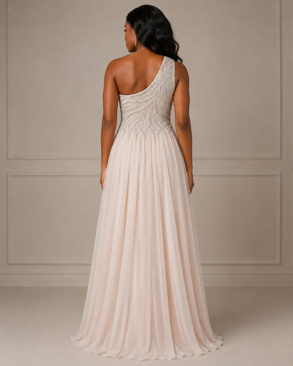 Ivory Long Party Gown - Ivory (view 3)
