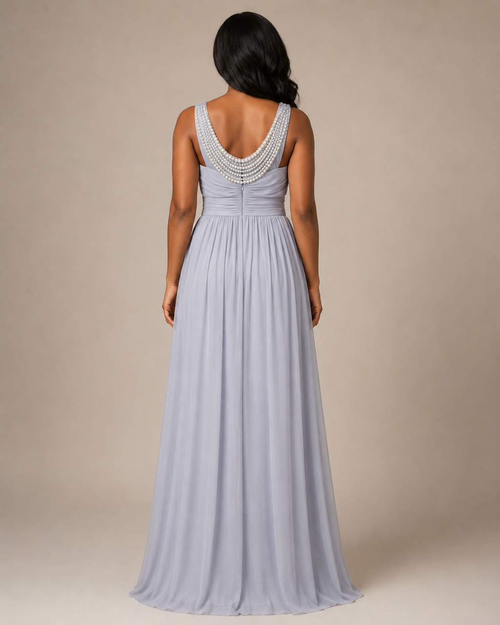 Lilac V-Neck A-Line Gown - Lilac (view 2)
