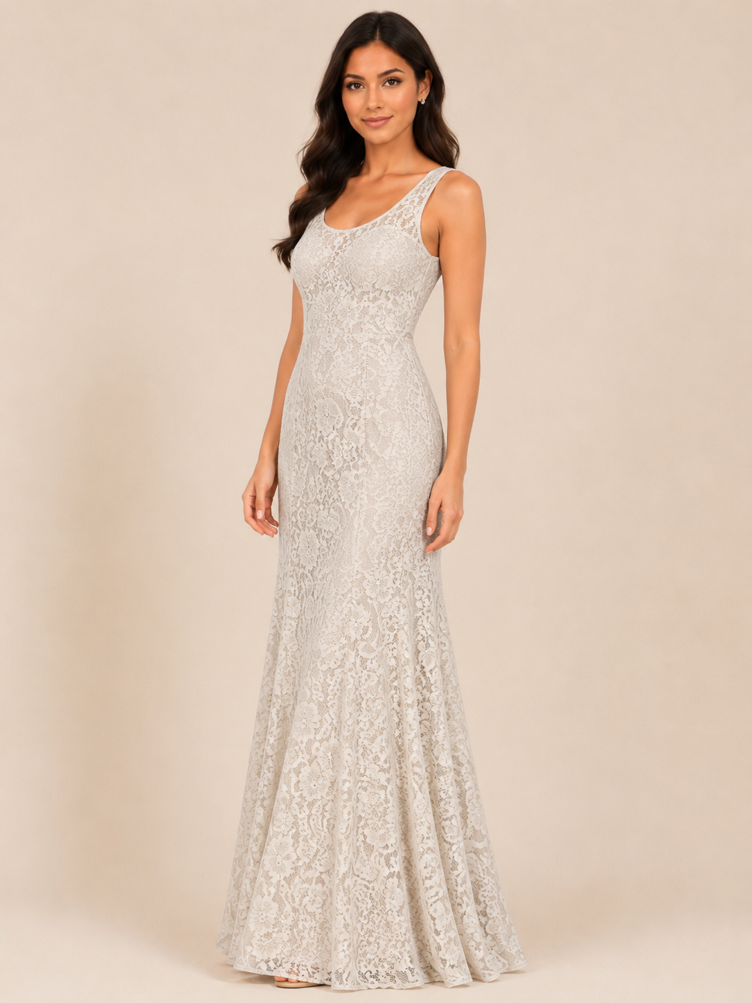 Ivory Floor-Length Evening Dress - Ivory (view 2)