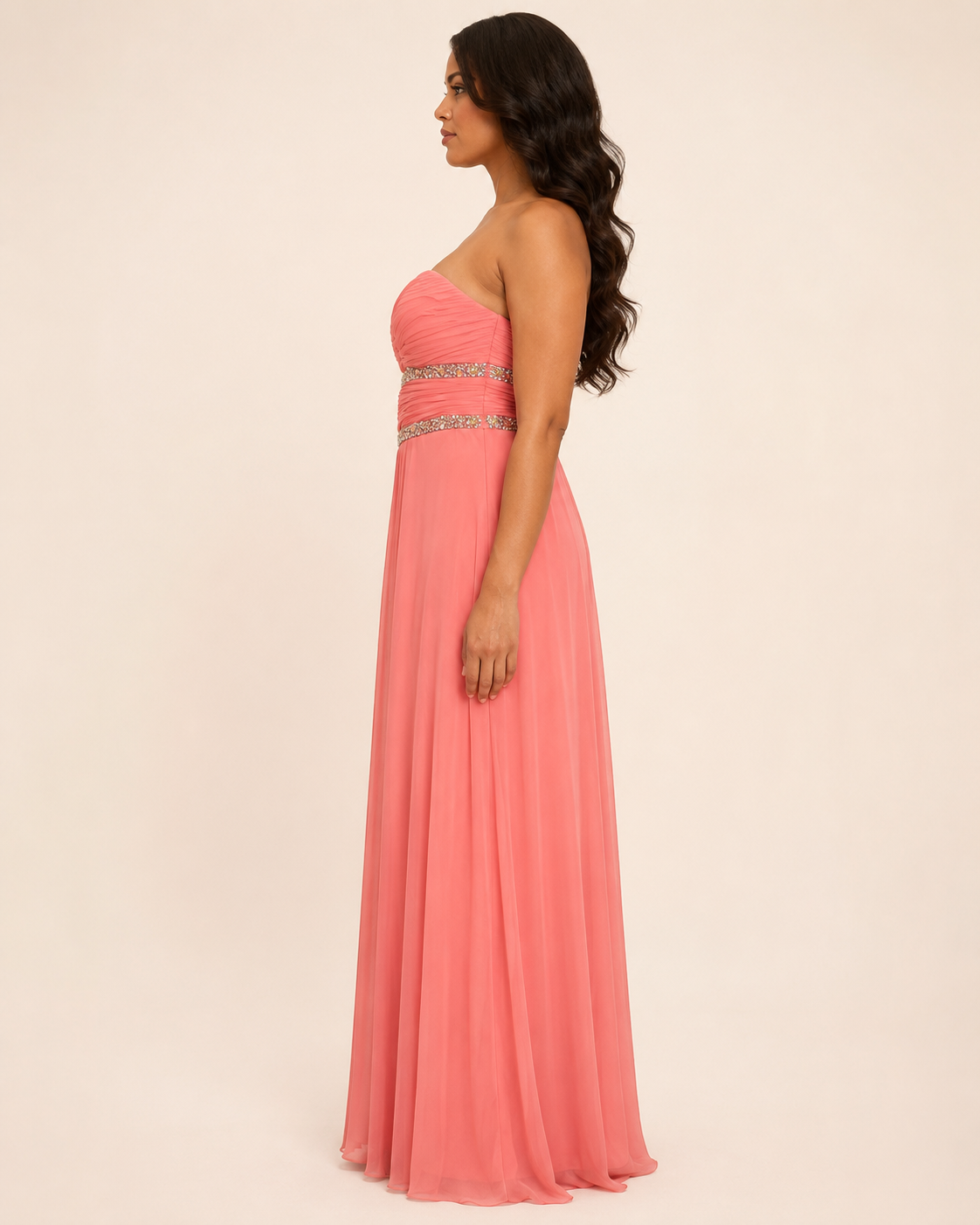 Coral Sweetheart Gown - Coral (view 3)