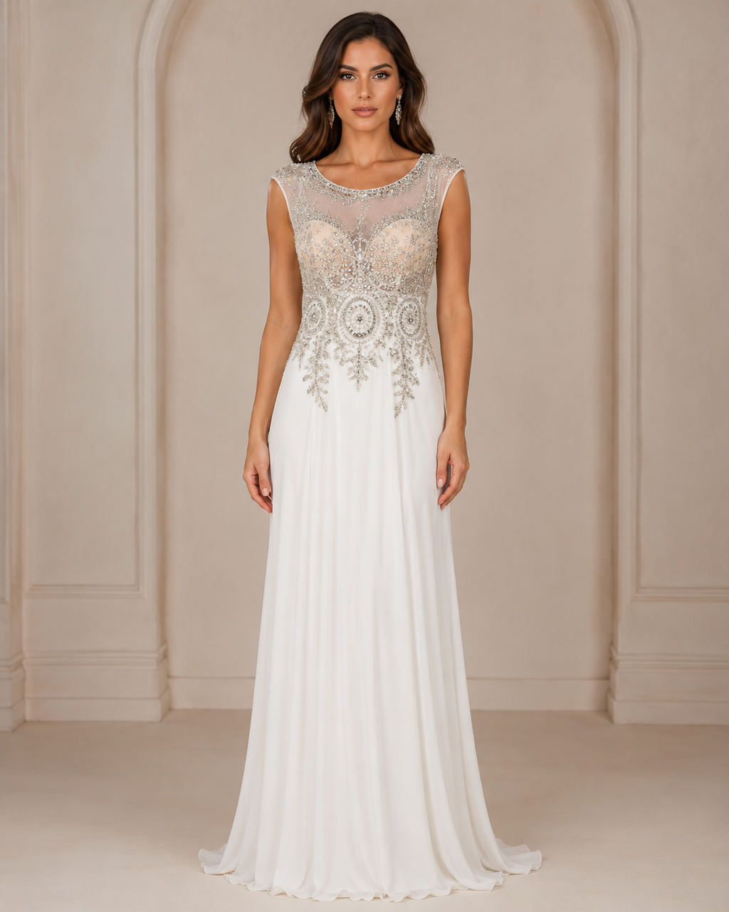 Ivory Chic Evening Dress - Ivory (view 2)