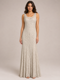 Silver Graceful Evening Dress - Silver (view 1)
