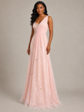 Blush Long Bridesmaid Dress - Blush (view 1)