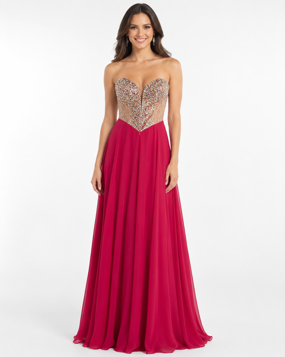 Hot Pink Timeless Evening Gown - Hot Pink (view 3)