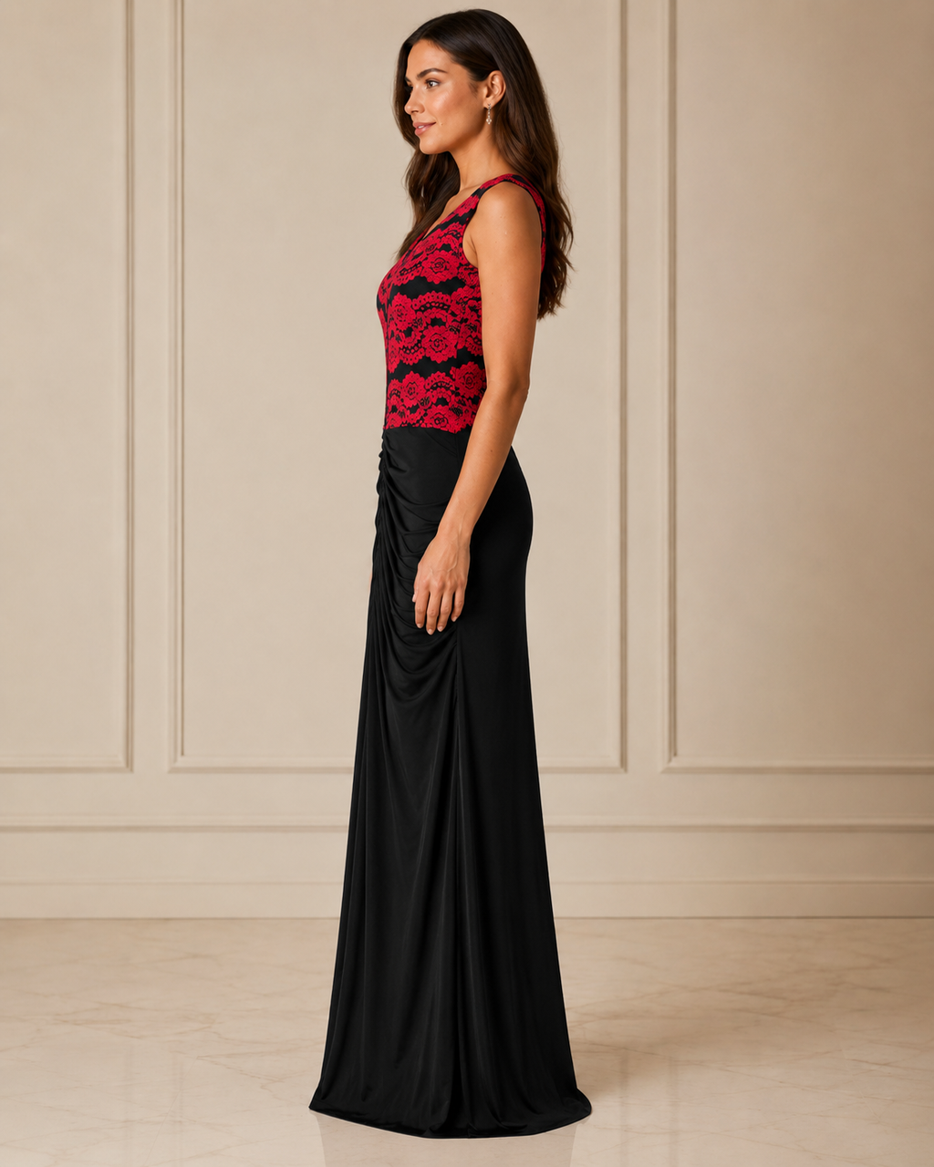 Black Graceful Evening Gown - Black (view 3)