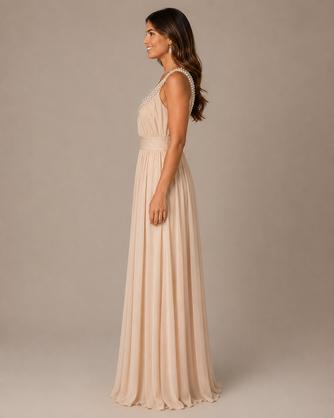 Blush Elegant Prom Gown - Blush (view 1)