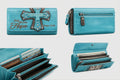 Turquoise Hope Cross Western Wallet | Afayi Commerce