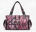 Pink Moonshine Camo Satchel - Front View | Afayi Commerce