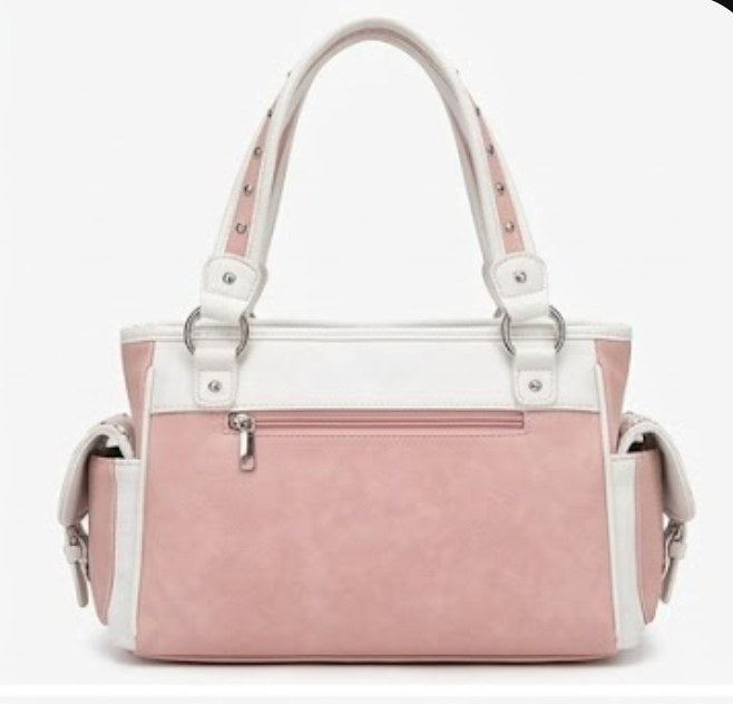 Pink Cross Concho Satchel - Alternate View 1 | Afayi Commerce