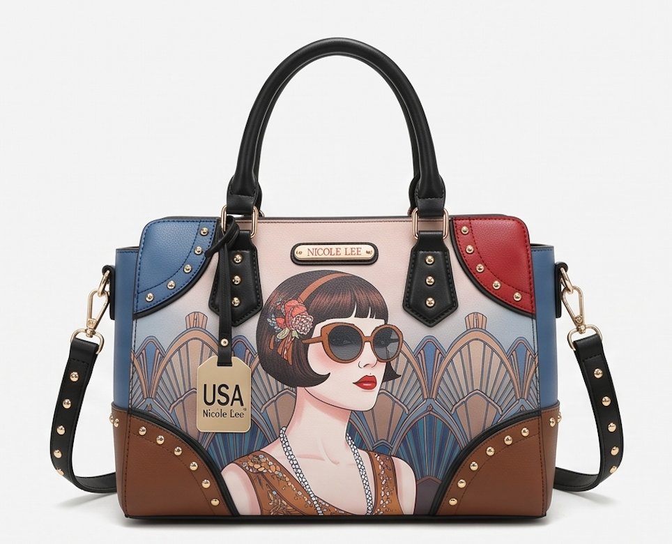 Art-Deco Lady USA Satchel - Front View | Afayi Commerce