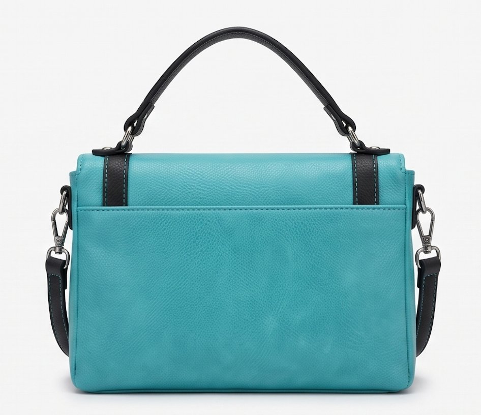 Teal Cross Chain Satchel - Front View | Afayi Commerce