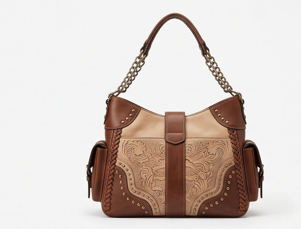 Tooled Western Hobo Bag - Alternate View 1 | Afayi Commerce