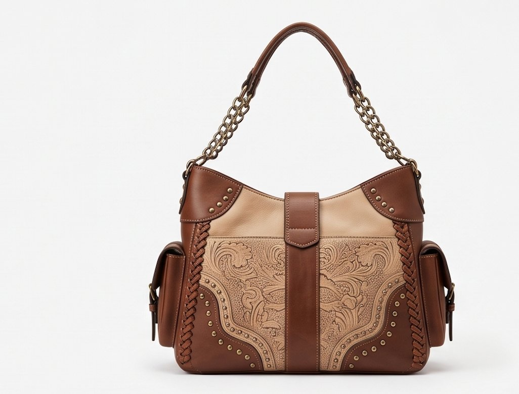 Tooled Western Hobo Bag - Alternate View 1 | Afayi Commerce