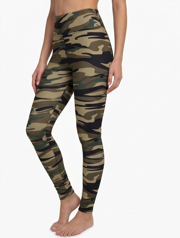 Camouflage Print Leggings - Front View | Afayi Commerce