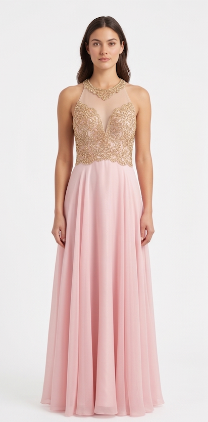 Blush Elegant Prom Gown