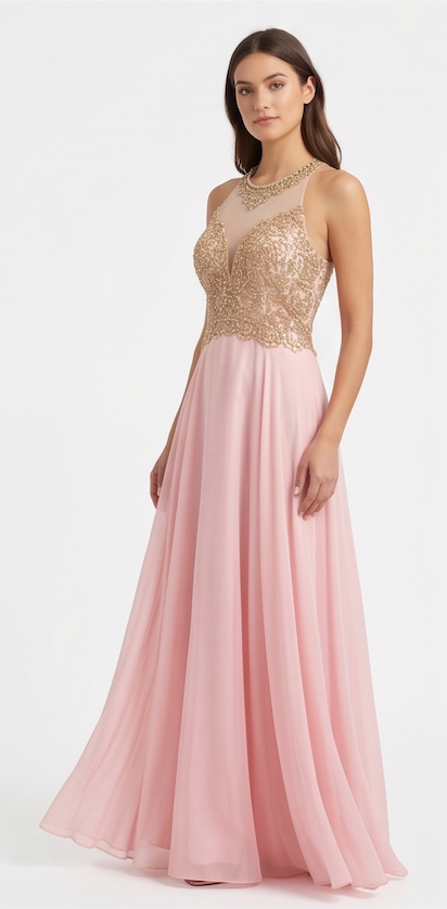 Blush Elegant Prom Gown