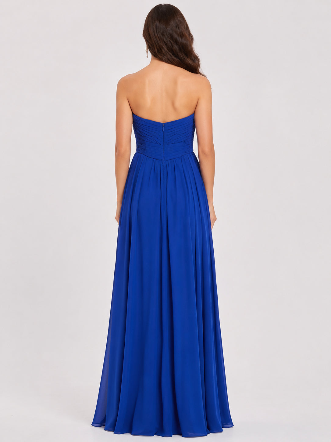 Royal Blue One-Shoulder Gown - Royal Blue (view 2)