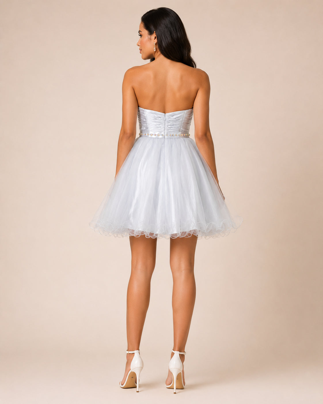 Silver Elegant Bridesmaid Dress - Silver (view 1)