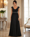 Black Beaded-Neck Gown - Black (view 1)
