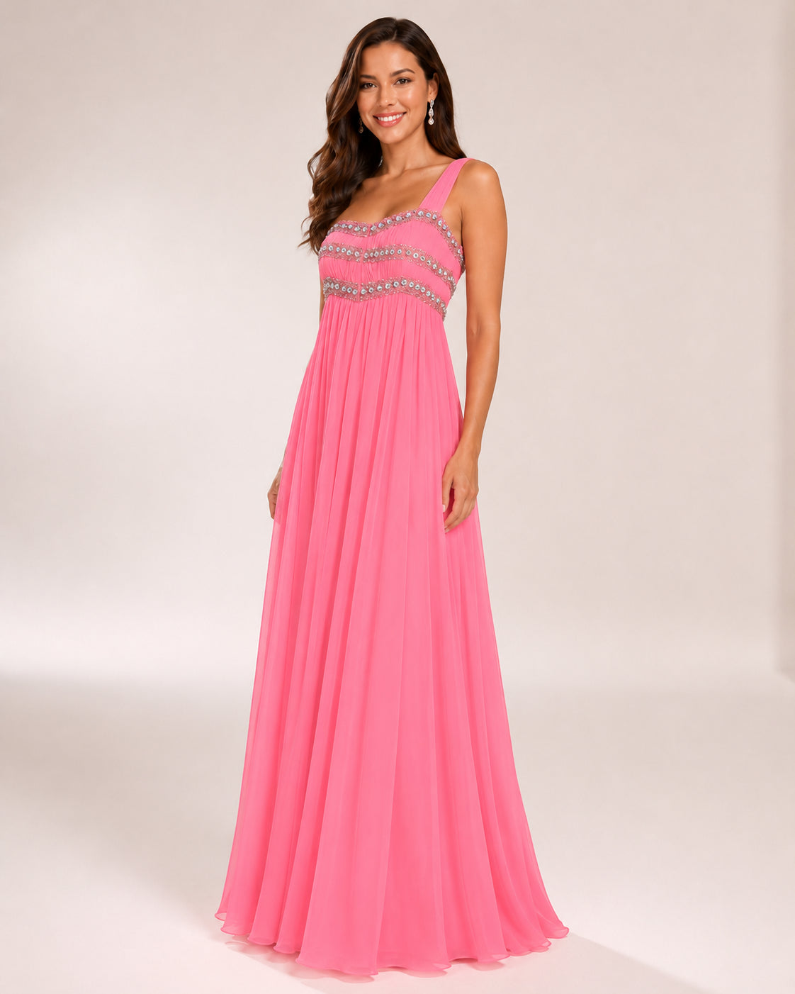Hot Pink Timeless Evening Gown - Hot Pink (view 1)