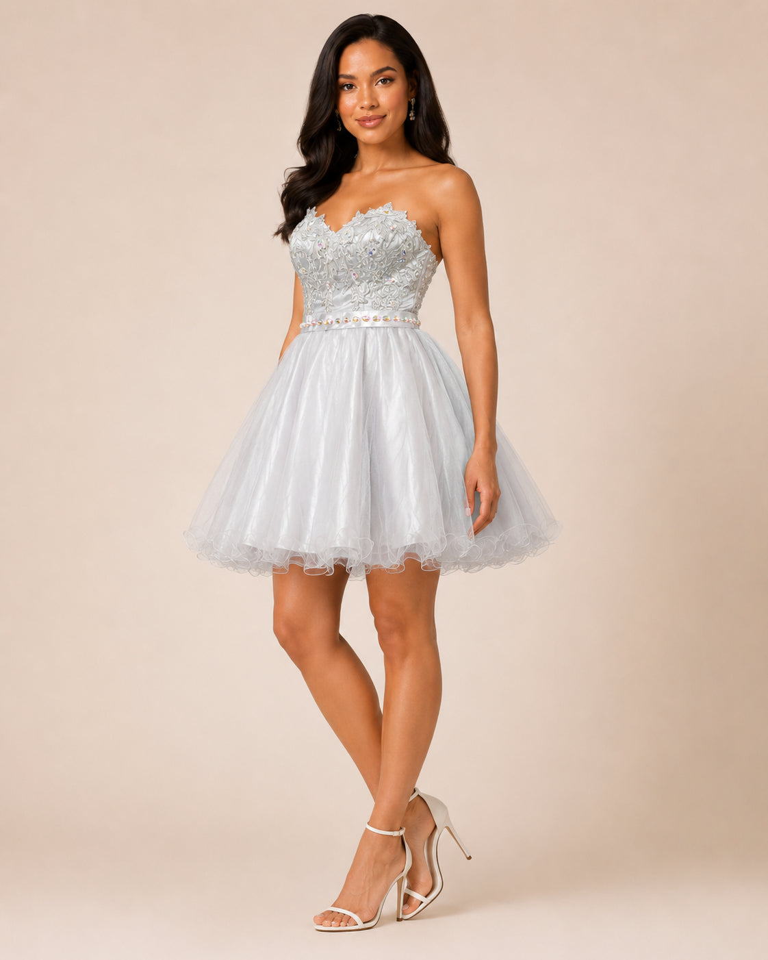 Silver Elegant Bridesmaid Dress - Silver (view 2)