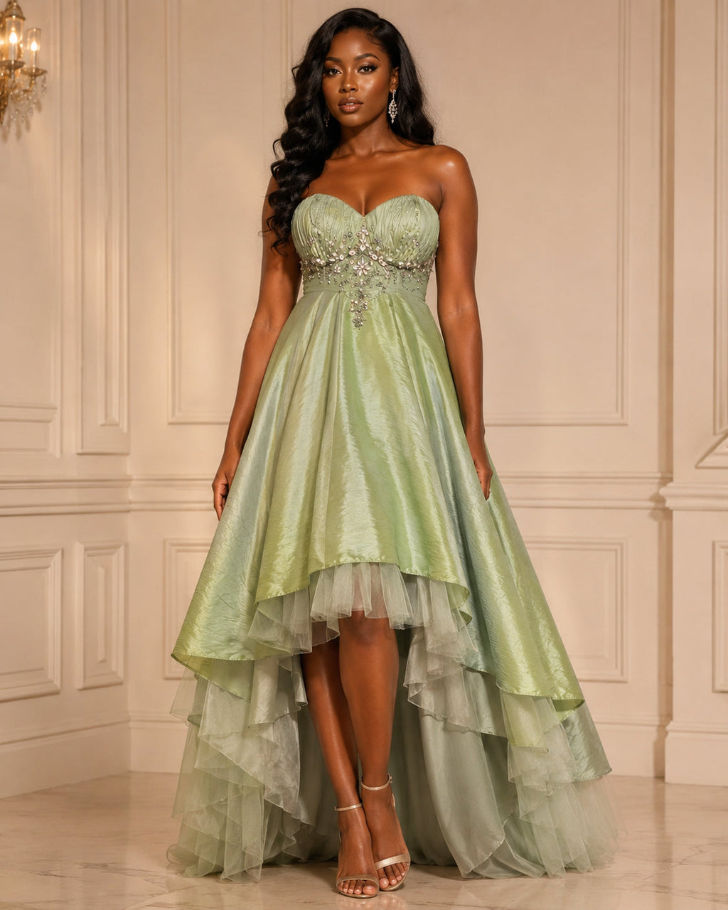 Sage Green Classic Bridesmaid Dress - Sage Green (view 2)